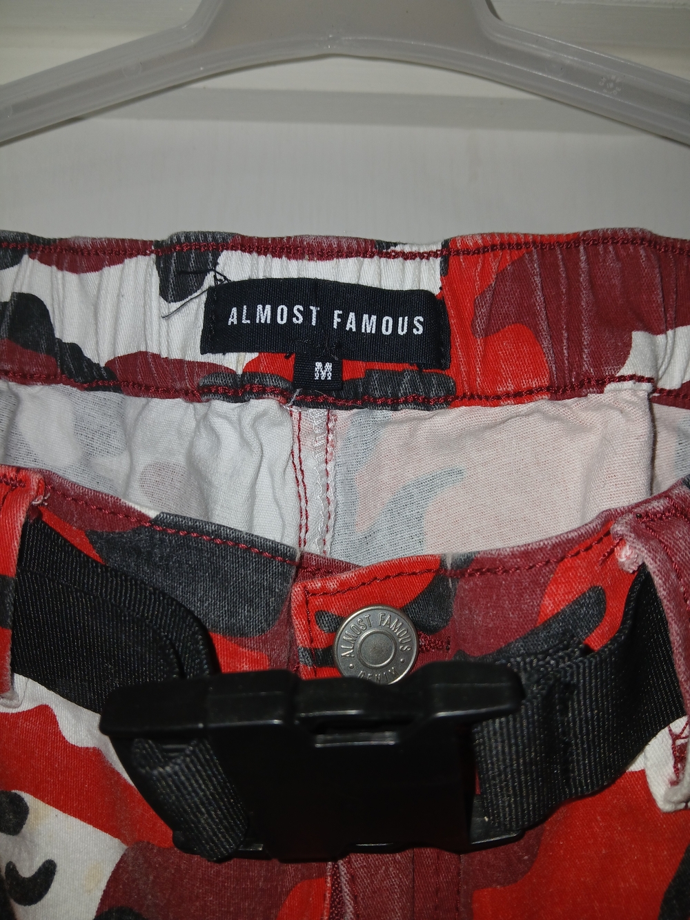 Almost Famous High Rise Jogger Jeans W/ Belt Y2K Womens Med. - Picture 3 of 6